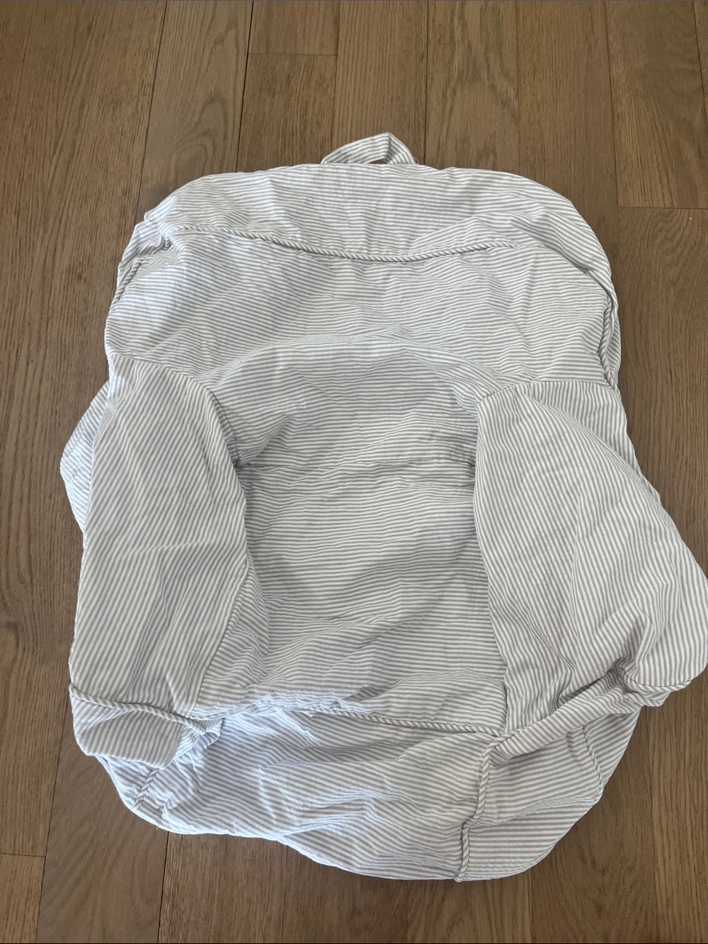 Pottery Barn Kids Striped Gray and White Baby Seat Cover - My 1st Anywhere chair
